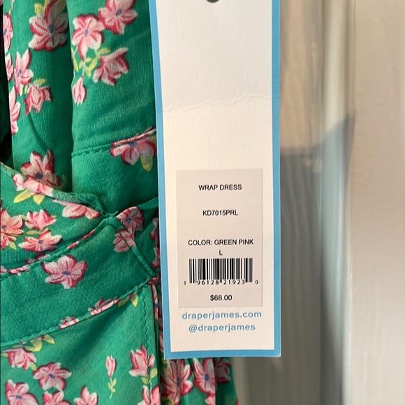 Draper James Green Flutter Sleeve Wrap Sundress - Picture 4 of 7